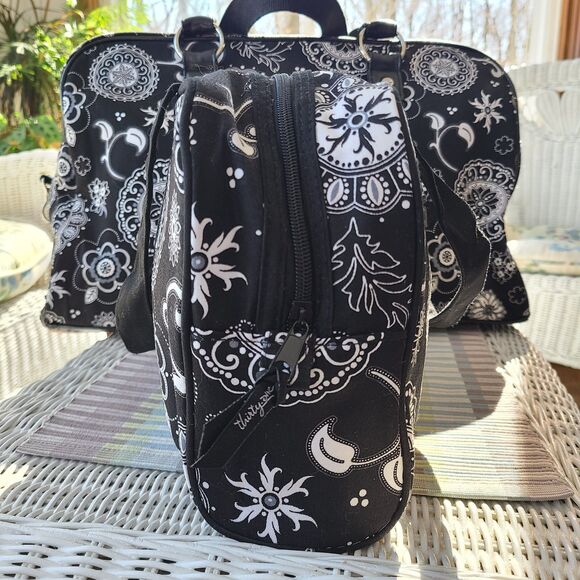 Thirty-One Onyx Medallion 3-Piece Travel Set Overnight Cosmetic Toiletry Makeup - Picture 4 of 10